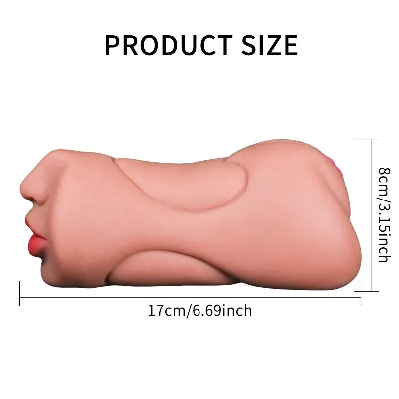 3 IN 1 Sex Toys Masturbation For Men Deep Throat Artificial Real Pussy Oral Male MasturbatorBlowjob Realistic Rubber Vagina 18+